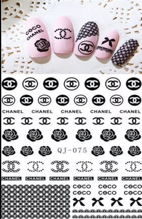 water decals ongles chanel|Chanel nail stickers marie.